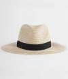 BB725 B725 Beechfield Straw Fedora Natural / Black colour image